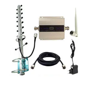 Amplificador de señal de teléfono móvil WCDMA 2100 3G repetidor, antenas yagi + cable de 10m + Antena de goma