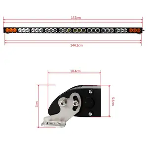 54インチ300W Single Row 10W Leds CREEs ledライトバーAmber White Dual Color Lens LED Light Bar