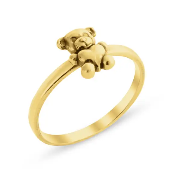 चीन में किए गए सरल डिजाइन सोना चढ़ाना प्यारा भालू अंगूठी के लिए पदोन्नति