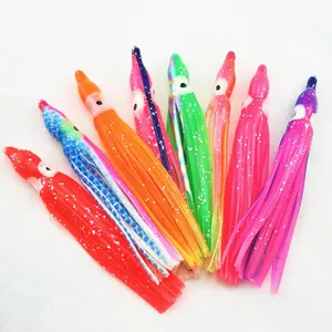YOUME 10pcs/lot Mixed Colors Soft Rubber Octopus Skirt Fishing Lure 6cm 1g Artificial Squid Lure Fishing Bait for Sea River Fish