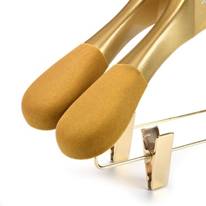 Mới tùy chỉnh sang trọng móc quần áo bằng gỗ với clip Vàng - Product Image 4