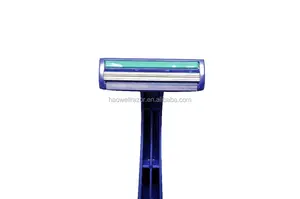 HW-B212GL fábrica precio barato de afeitar desechable de plástico maquinilla de afeitar