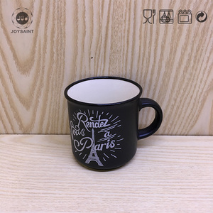 Tasses à lait/café en céramique émaillée avec motif de la pont de <span class=keywords><strong>Londres</strong></span> et logo personnalisé - Product Image 2