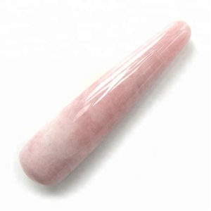 ナチュラルローズクォーツワンドヨニヒーリングクリスタルマッサージワンド - Product Image 3