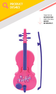 Funzionamento a batteria estero strumento musicale per bambini rosa giocattolo del violino per la vendita calda
