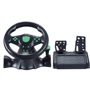 Video game accessory game car racing steering wheel compatible with PC/PS-3/ps2