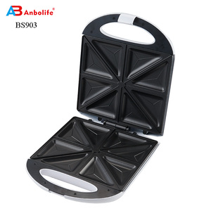 Anbolife, <span class=keywords><strong>sandwichera</strong></span> desmontable de 4 rebanadas de tamaño <span class=keywords><strong>grande</strong></span>, máquina para hacer bocadillos de gofres de huevo con placa de recubrimiento antiadherente, máquina para hacer tortitas - Product Image 5