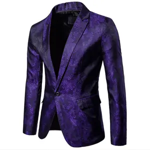 Top Grade Casual Men Wedding Suit White And Gold Men Jacket High Quality Men Coat