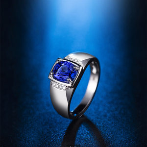 Offre Spéciale tendance <span class=keywords><strong>bague</strong></span> fine 1.05ct naturel pierres précieuses bleu tanzanite <span class=keywords><strong>bague</strong></span> pour femmes <span class=keywords><strong>18</strong></span> k <span class=keywords><strong>or</strong></span> bijoux - Product Image 4