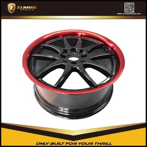 ZUMBO S0048 Molino Negro Habló + Recubrimiento Rojo Del Coche 17 "Llantas De Aleación - Product Image 3