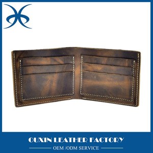 Mens <span class=keywords><strong>portafoglio</strong></span> in pelle pura nero/colore marrone raccoglitore del cuoio genuino <span class=keywords><strong>portafoglio</strong></span> <span class=keywords><strong>uomo</strong></span> 2015 promozionale - Product Image 2