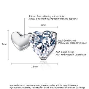 LUOTEEMI Coreano Della Vite Prigioniera Del Cuore Orecchini A AA Cuore Taglio Cubic Zirconia Orecchino Delle Donne Alla Moda di Modo di Marca del Commercio All'ingrosso Dei Monili - Product Image 2