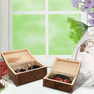 Cajas de <span class=keywords><strong>Madera</strong></span> Rústicas Pintadas a Mano, Mini Cofres de <span class=keywords><strong>Madera</strong></span> para Té - Product Image 6