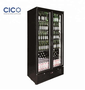 Frigorifero Verticale CICO 458L a Due Porte per Birra SC-458F Ce OEM Vetrina Espositiva per Gelati a 2 Ripiani con Vetro Cavo per Succhi - Product Image 1