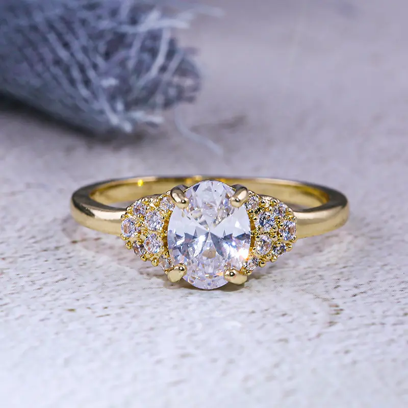 CAOSHI繊細なオーバルジルコンシルバー誕生石プロミスリングジュエリービジューブライダル結婚指輪女性用