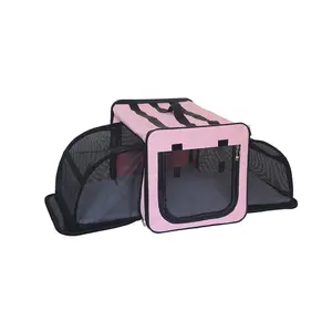 Waterproof Pet Dog Travel Cage with Roll Up Window Waterproof Pet Carrier for Dog Cage