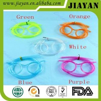 Lunettes en paille pour enfants et adultes, 1 pièce, amusant, pailles douces pour les yeux, jouet, cadeau d'anniversaire, accessoires de Bar, DIY bricolage