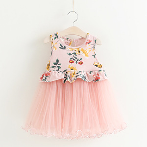 Fata fiore Del Bambino Tutu Dei Capretti Del Vestito Casuale 2 Strati di <span class=keywords><strong>Tulle</strong></span> Tutu Vestiti Da Estate - Product Image 3