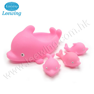 Juego familiar promocional de nuevo diseño, 4 Uds., plástico PVC, niños, logotipo seguro, impreso, Animal marino, pez flotante, accesorio personalizado, juego de baño - Product Image 2