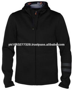 Sweat-shirt à capuche et sweat-shirt noir pour homme Saison hivernale en polyester/coton teint uni - Product Image 1