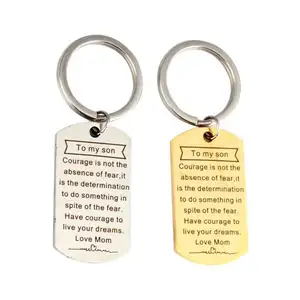 Key Chains To My Son courage is not the absence of fear it is determination to do something in spite of the fear love momJewelry