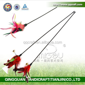 Qqpet gato <span class=keywords><strong>Cat</strong></span> Catcher bromista varita retráctil Fish Pole con divertido juguete de plumas - Product Image 6