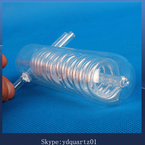 Spiricle claro Tubo de Vidrio de Cuarzo de Dos Pisos De Laboratorio Con El Desvío de Intubación Alta Calidad - Product Image 2