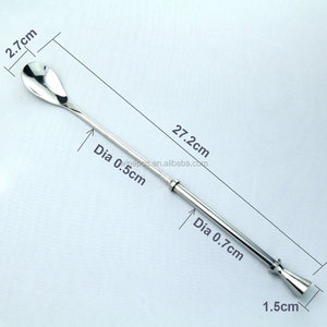 Cuillère à bar en acier inoxydable avec pilon en bois, cadeau promotionnel pour les réunions d'anciens étudiants et les mariages, sérigraphié - Product Image 4