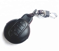 Keyyou-coque de clé de voiture intelligente en cuir noir, pour Mini Cooper S SD ONE D r50 r53 r55 r56, nouveau modèle avec boîte