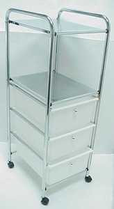 Tiroir de rangement de maquillage en plastique roulant à quatre roues classique à 10 niveaux OEM - Product Image 2