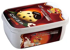 Kunststoff-Eis behälter Starre IML-Kunststoff injektion fabrik Herstellung von Verpackungen 2L Food Cake Box Cupcake-Boxen Verpackung von Lebensmitteln