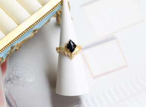 Nouveau 925 Sterling Silver Rings Synthetic Blue Sandstone Ring 925 Silver Rings Superior Quality Jewelry Plating 18K Gold - Product Image 3