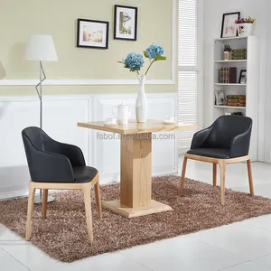 Mobília clássica esculpida em madeira projetos de jantar cadeiras de couro branco 2 seater mesa de jantar cadeira de madeira
