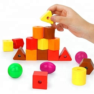 Cuentas de encaje en el mercado para niños pequeños y bebés, 4 cuerdas, cuentas de juguete de plástico DIY para <span class=keywords><strong>terapia</strong></span> laboral - Product Image 6
