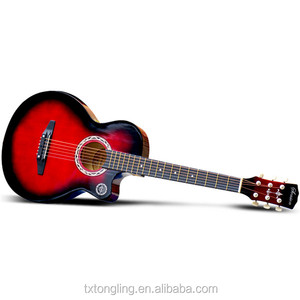 (TL-0027) 38 Tamaño Ondulación Patrón Color de tilo guitarra folk acústica, guitarra chino - Product Image 3