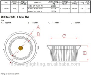 La iluminación de la vivienda, <span class=keywords><strong>comprar</strong></span> a granel de china, 2015 nuevos productos, 25w 6 pulgadas cob led abajo se enciende - Product Image 2