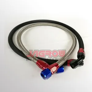 10AN stainless steel braided oil cooler hose with fitting ends