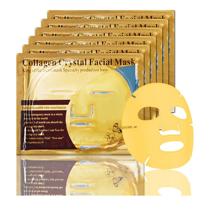 Máscara facial de ouro 24k, fabricante de colágeno para a anti-rugas