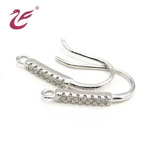 Fashion designs 925 Sterling Silver earring finding hooks accessory for earrings jewelry making