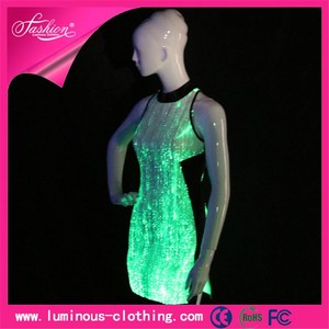 Iluminante fibra óptica tela <span class=keywords><strong>qipao</strong></span> tradicional <span class=keywords><strong>vestido</strong></span> chino - Product Image 4