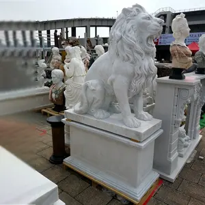 A grandezza naturale di marmo statua del leone per la vendita