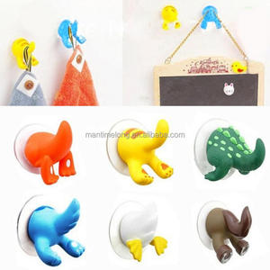 <span class=keywords><strong>Crochet</strong></span> mural en caoutchouc en forme de queue d'animal de dessin animé, porte-clés, porte-serviettes, porte-vêtements, accessoires de cuisine - Product Image 3