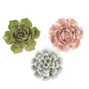 Joinste-flores decorativas de cerámica para mesa y colgar en la pared, miniflores hechas a mano, exquisitas obras de arte en miniatura