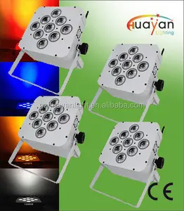 LED Up Light PAR Battery Powered, Wireless DMX, RGBAW 5-in-1, 9 LEDs @ 15 watts