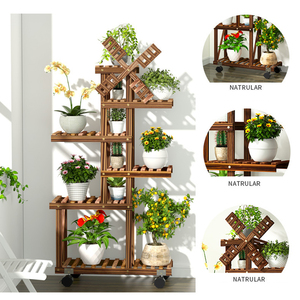 Étagère de rangement en bois, support de <span class=keywords><strong>fleurs</strong></span> <span class=keywords><strong>pour</strong></span> la maison et le jardin, vente en gros, 2021 - Product Image 3