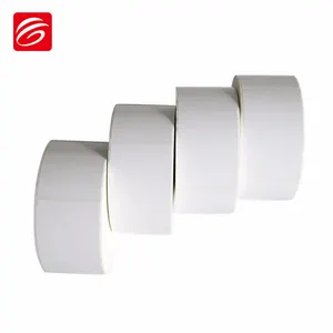 Wholesale art paper strong self adhesive blank printable barcode number label sticker roll