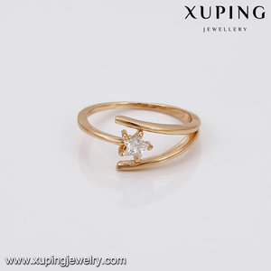 Trang Sức Thời Trang 14707 Thiết Kế Nhẫn Đá Đơn Hình Ngôi Sao, Nhẫn Ngón Tay Vàng 18K Kích Thước Miễn Phí Cho Bé Gái - Product Image 3