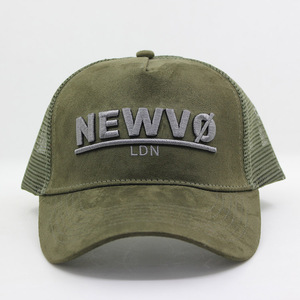 מותאם אישית <span class=keywords><strong>5</strong></span> פנל כובעים זמש פנל רשת כובעים תלת-ממד רקמה הדפסה תלת-צוקר רשת כובעים - Product Image 2