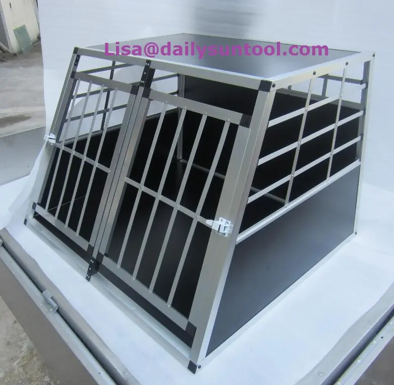 XXL Cane Gabbia di Trasporto Partizione Box Crate Dog Carrier 2 Porta Puppy Training ZX104A2