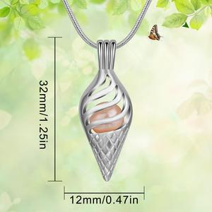 淡水パールビーズケージパールロケットペンダントネックレス - Product Image 4